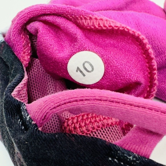 Lululemon Free To Be Wild Sports Bra Kara Blossom Multi Blue Pink Strappy Sz 10 - Picture 10 of 10